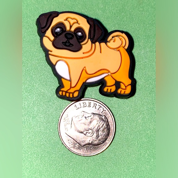 (10 for $15) Pug Different Dog Breeds Crocs Shoe Charms - Picture 1 of 1